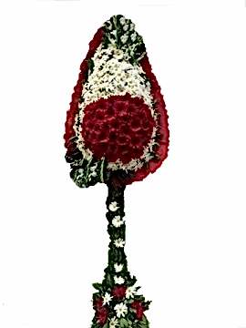 Tekli Kırmızı Beyaz Duvak