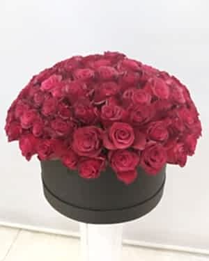 Kutuda Gösterişli 101 Kırmızı Gül